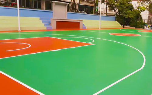 塑胶篮球场_学校塑料地板价格-成都亿果体育用品有限公司一